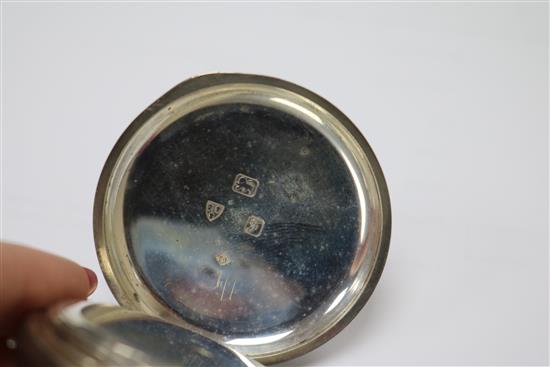 An Edwardian silver keywind chronometer pocket watch by JH Steward, London.